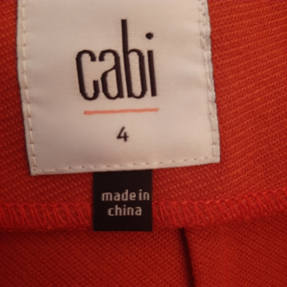 CAbi Burnt Orange Overlay Pencil Skirt sz 4 - Picture 7 of 9